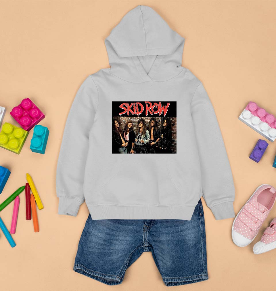 SKID ROW Kids Hoodie for Boy/Girl-Grey-Ektarfa.online