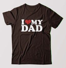 Load image into Gallery viewer, I LOVE MY DAD T-Shirt for Men-Coffee Brown-Ektarfa.online
