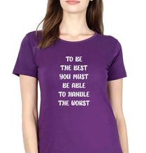 Load image into Gallery viewer, Be the Best T-Shirt for Women-Purple-Ektarfa.online
