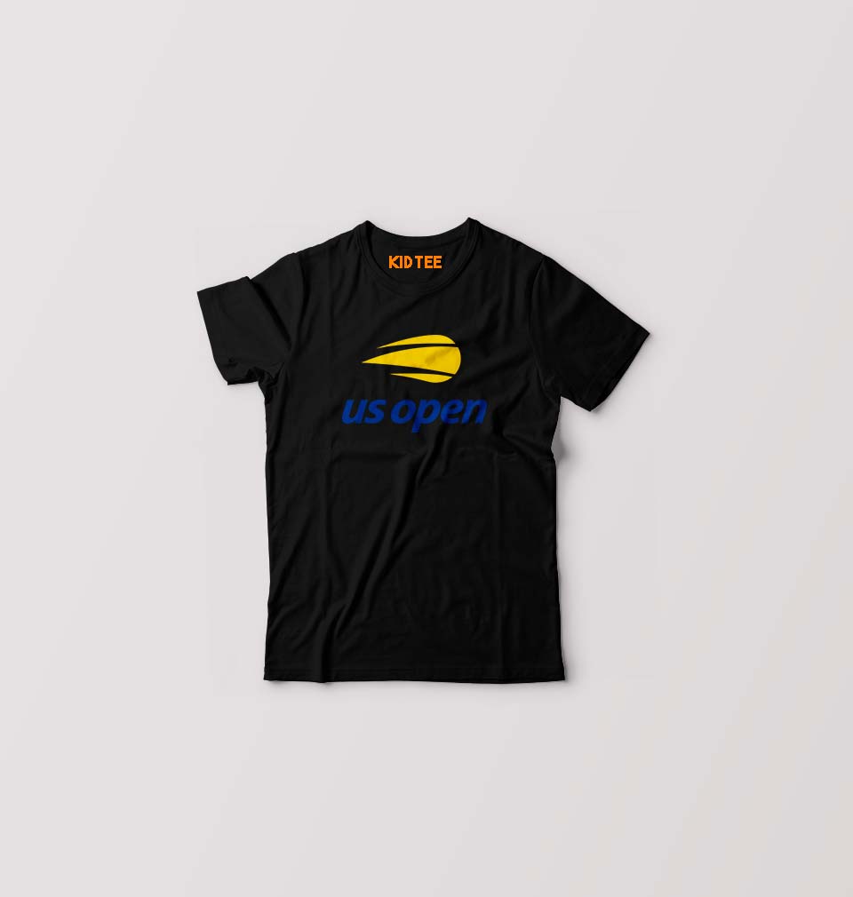 US Open Kids T-Shirt for Boy/Girl-Black-Ektarfa.online