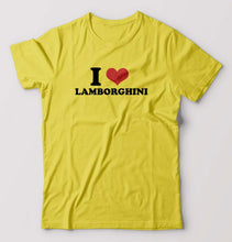 Load image into Gallery viewer, I LOVE LAMBORGHINI T-Shirt for Men-Yellow-Ektarfa.online
