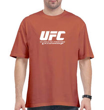 Load image into Gallery viewer, UFC Oversized T-Shirt for Men-Coral-Ektarfa.online
