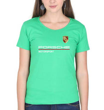 Load image into Gallery viewer, Porsche T-Shirt for Women-flag green-Ektarfa.online
