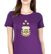 Load image into Gallery viewer, Argentina Football T-Shirt for Women-Purple-Ektarfa.online
