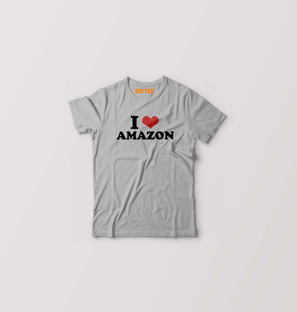 I LOVE AMAZON T-Shirt for Boy/Girl-Grey-Ektarfa.online