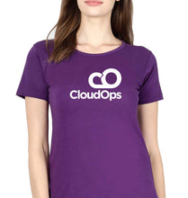 Load image into Gallery viewer, CloudOps T-Shirt for Women-Purple-Ektarfa.online

