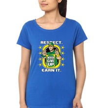 Load image into Gallery viewer, john cena never give up T-Shirt for Women-Royal Blue-Ektarfa.online
