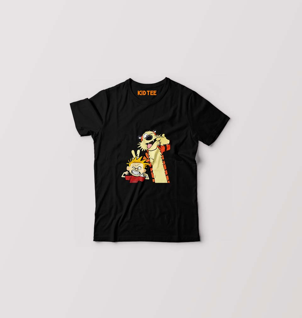 calvin hobbes T-Shirt for Boy/Girl-Black-Ektarfa.online