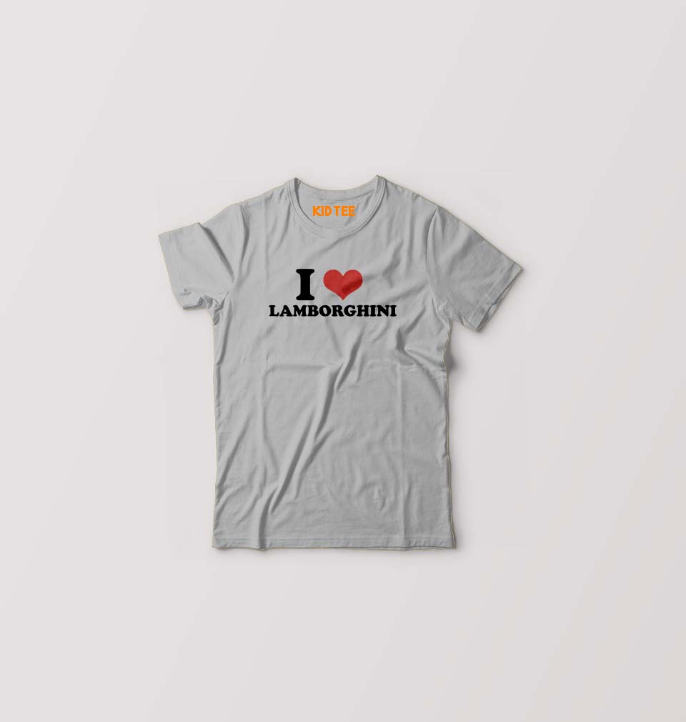 I LOVE LAMBORGHINI T-Shirt for Boy/Girl-Grey-Ektarfa.online