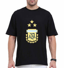 Load image into Gallery viewer, Argentina Football Oversized T-Shirt for Men-Black-Ektarfa.online
