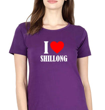 Load image into Gallery viewer, i love shillong T-Shirt for Women-Purple-Ektarfa.online
