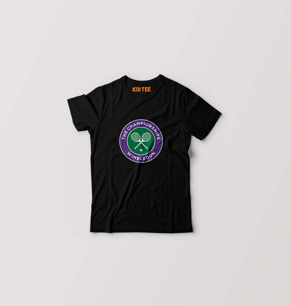 wimbledon Kids T-Shirt for Boy/Girl-Black-Ektarfa.online