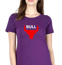 Load image into Gallery viewer, Bull T-Shirt for Women-Purple-Ektarfa.online

