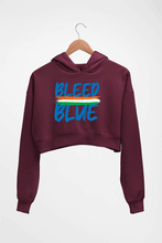 Load image into Gallery viewer, bleed blue Crop HOODIE FOR WOMEN-Maroon-Ektarfa.online
