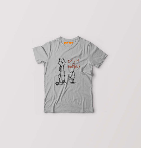 calvin hobbes Kids T-Shirt for Boy/Girl-Grey-Ektarfa.online