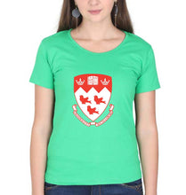 Load image into Gallery viewer, McGill University T-Shirt for Women-flag green-Ektarfa.online
