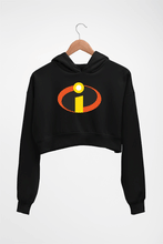 Load image into Gallery viewer, Incredibles Crop HOODIE FOR WOMEN-Black-Ektarfa.online
