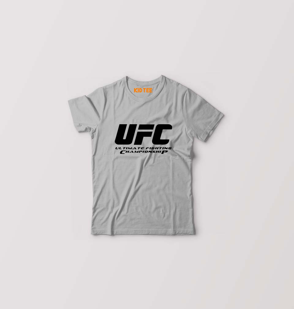 UFC Kids T-Shirt for Boy/Girl-Grey-Ektarfa.online