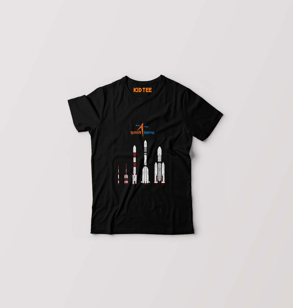 isro T-Shirt for Boy/Girl-Black-Ektarfa.online