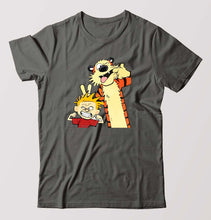 Load image into Gallery viewer, Calvin hobbes T-Shirt for Men-Charcoal-Ektarfa.online
