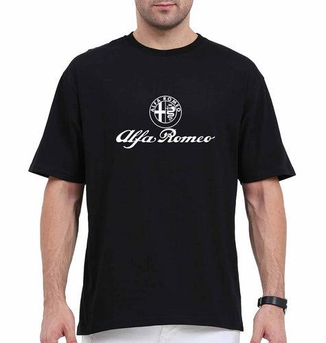 Alfa Romeo Oversized T-Shirt for Men-Black-Ektarfa.online