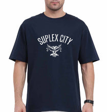 Load image into Gallery viewer, WWE Brock Lesnar Suplex City Oversized T-Shirt for Men-Navy Blue-Ektarfa.online
