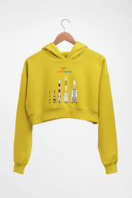 Load image into Gallery viewer, isro Crop HOODIE FOR WOMEN-Mustard Yellow-Ektarfa.online
