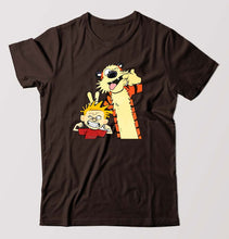 Load image into Gallery viewer, Calvin hobbes T-Shirt for Men-Coffee Brown-Ektarfa.online
