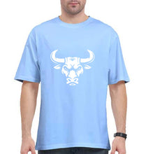 Load image into Gallery viewer, Bull Oversized T-Shirt for Men-Baby Blue-Ektarfa.online
