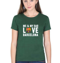 Load image into Gallery viewer, Love Barcelona T-Shirt for Women-Dark Green-Ektarfa.online
