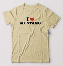 Load image into Gallery viewer, I LOVE MUSTANG T-Shirt for Men-Beige-Ektarfa.online
