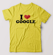 Load image into Gallery viewer, I LOVE GOOGLE T-Shirt for Men-Yellow-Ektarfa.online

