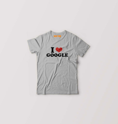 I LOVE GOOGLE T-Shirt for Boy/Girl-Grey-Ektarfa.online