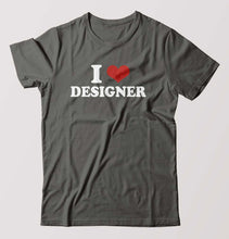 Load image into Gallery viewer, I LOVE DESIGNER T-Shirt for Men-Charcoal-Ektarfa.online
