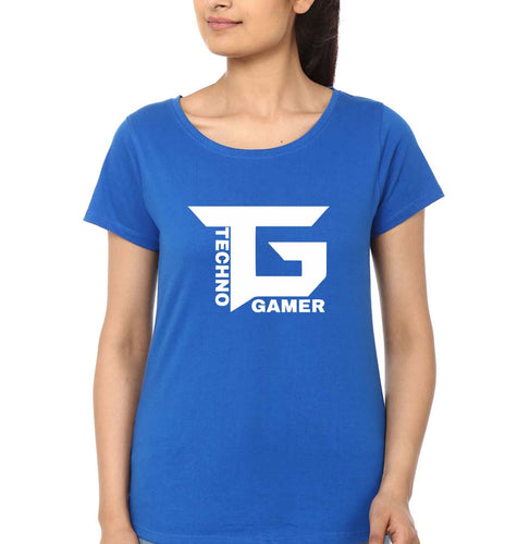 Techno Gamer T-Shirt for Women-Royal Blue-Ektarfa.online