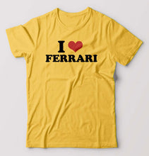 Load image into Gallery viewer, I LOVE FERRARI T-Shirt for Men-Golden Yellow-Ektarfa.online
