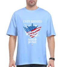 Load image into Gallery viewer, Cody Rhodes American Nightmare WWE Oversized T-Shirt for Men-Baby Blue-Ektarfa.online

