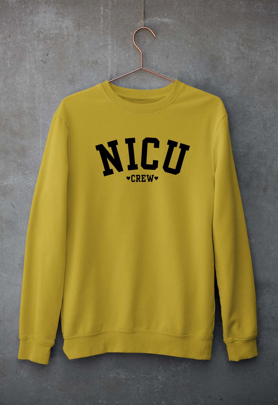 NICU crew Sweatshirt for Men/Women-Mustard Yellow-Ektarfa.online