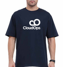 Load image into Gallery viewer, CloudOps Oversized T-Shirt for Men-Navy Blue-Ektarfa.online
