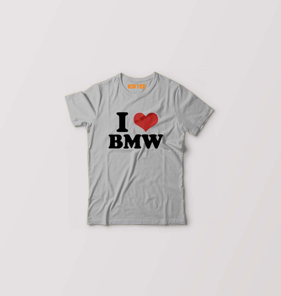 I LOVE BMW T-Shirt for Boy/Girl-Grey-Ektarfa.online
