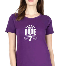 Load image into Gallery viewer, 7th Happy Birthday T-Shirt for Women-Purple-Ektarfa.online
