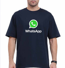Load image into Gallery viewer, WhatsApp Oversized T-Shirt for Men-Navy Blue-Ektarfa.online
