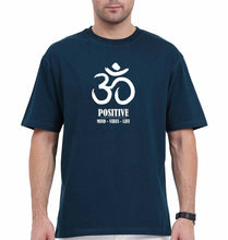 Load image into Gallery viewer, Om Oversized T-Shirt for Men-Petrol Blue-Ektarfa.online
