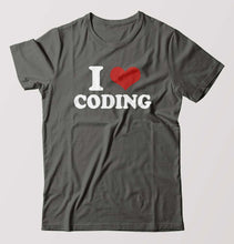 Load image into Gallery viewer, I LOVE CODING T-Shirt for Men-Charcoal-Ektarfa.online
