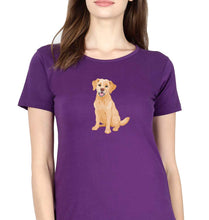 Load image into Gallery viewer, golden retreiver T-Shirt for Women-Purple-Ektarfa.online
