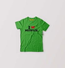 Load image into Gallery viewer, I LOVE NETFLIX T-Shirt for Boy/Girl-Flag Green-Ektarfa.online
