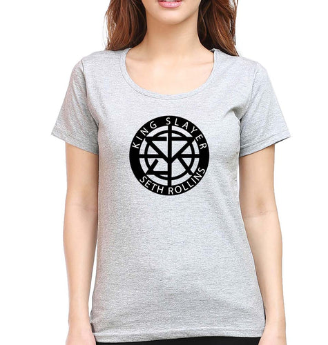 Seth Rollins T-Shirt for Women-Grey Melange-Ektarfa.online