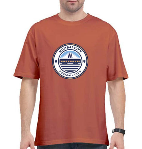 Mumbai Fc Oversized T-Shirt for Men-Coral-Ektarfa.online