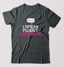 Load image into Gallery viewer, i speak fluent labrador T-Shirt for Men-Steel grey-Ektarfa.online
