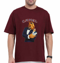 Load image into Gallery viewer, camel cigarette Oversized T-Shirt for Men-Maroon-Ektarfa.online
